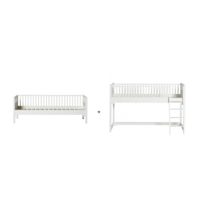 Umbauset Einzelbett/Bettsofa zum halbhohen Hochbett