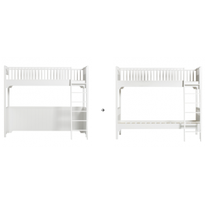Classic Hochbett zum Etagenbett mit gerader Leiter 