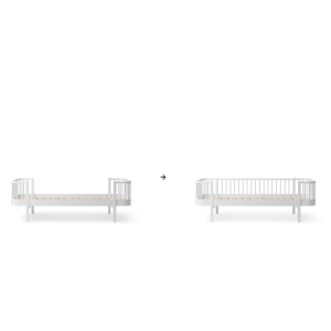 Umbauset - Original Einzelbett zum Bettsofa, weiß