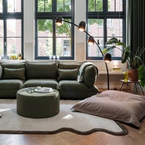 PFFFH HOCKER - boucle leaf green