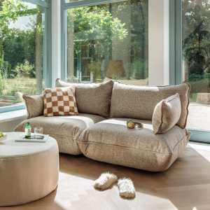 SUMO LOVESEAT - boucle light brown melange