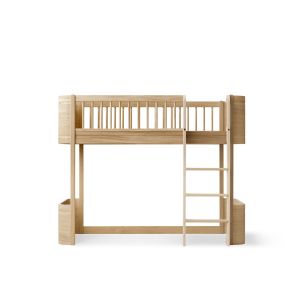 Wood Mini+ halbhohes Hochbett, eiche