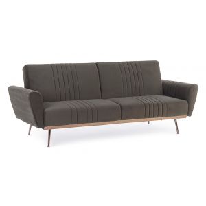 Bettsofa Johnny Samt graubraun