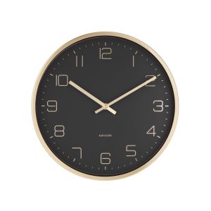 Wanduhr "Gold Elegance" schwarz