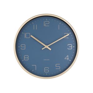 Wanduhr "Gold Elegance" blau