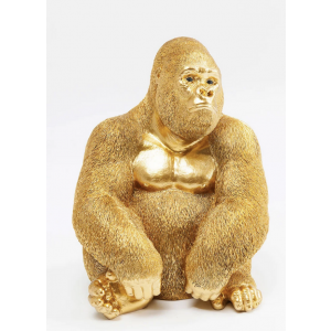 Deko Figur Gorilla Gold "medium"