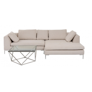 Ecksofa Gianni Creme Rechts 