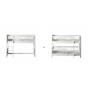 Umbauset Lillie+ halbhohes Hochbett zum halbhohen Etagenbett