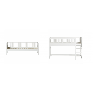 Umbauset Einzelbett/Bettsofa zum halbhohen Hochbett