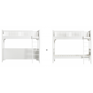 Classic Hochbett zum Etagenbett mit gerader Leiter 