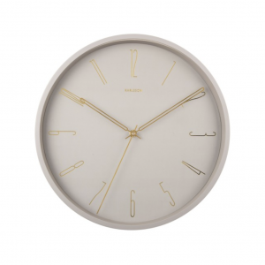 Wanduhr Belle Numbers - warm grey
