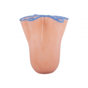 Vase Ruffles M - peach orange