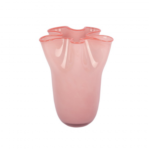 Vase Ruffles L - soft pink