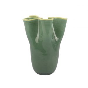 Vase Ruffles L - jungle green