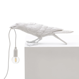 Bird Lamp - white, playing