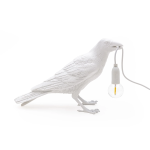 Bird Lamp - white, waiting