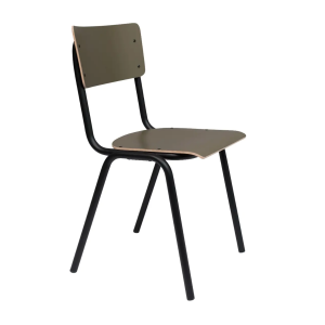 Sessel BACK TO SCHOOL (4'er Set) - matte olive